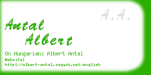 antal albert business card